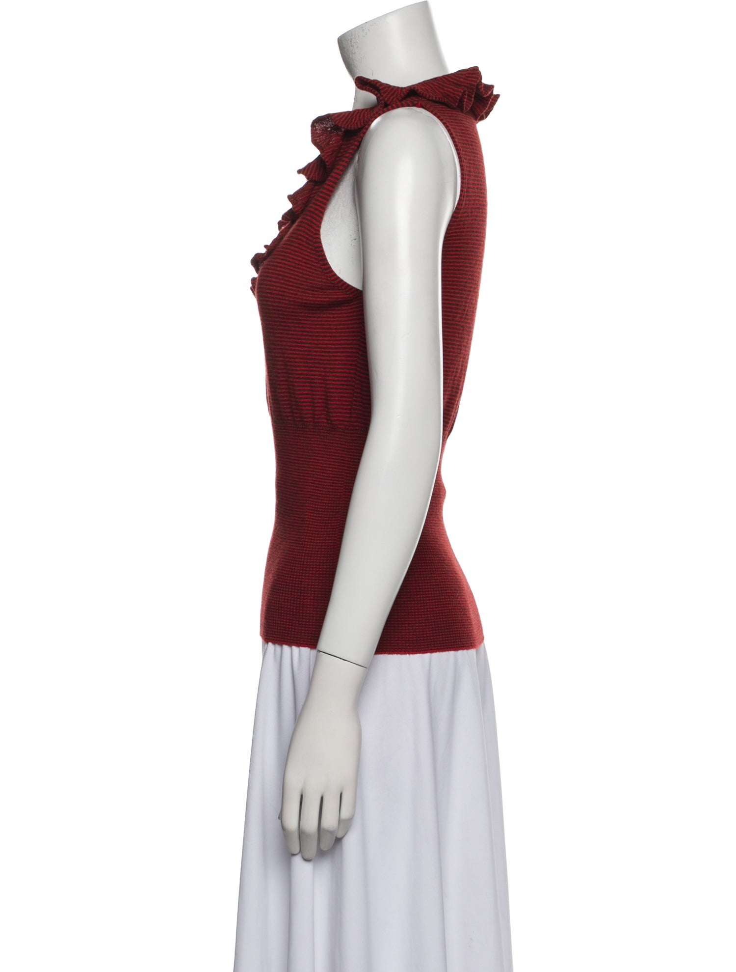 McQ Alexander McQueen Wool V-Neck Top